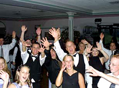 People having fun at DJ party