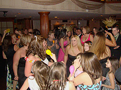 Dancing at a DJ party