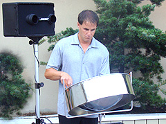 DJ party steel drummer