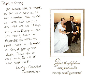 Picture of bride and groom testimonial