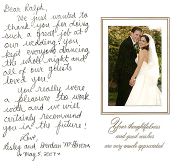 Picture of bride and groom testimonial